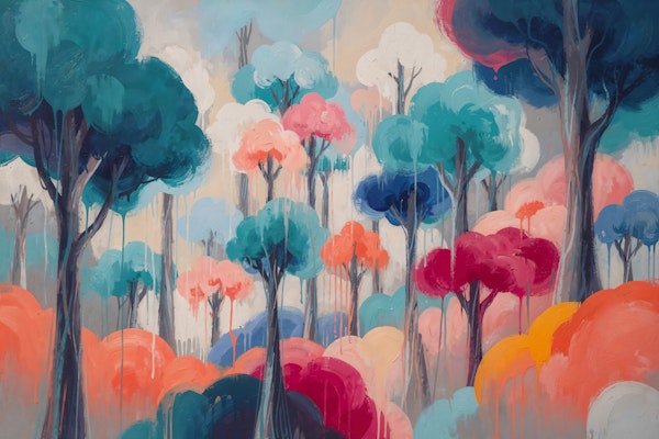 Dreamy Pastel Forest