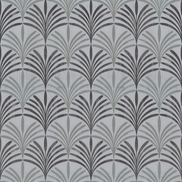 Art Deco Palm Fan Repeat