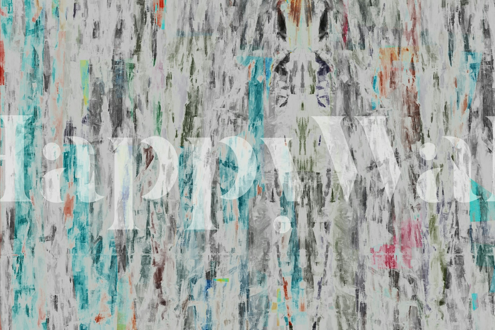 Painterly Concrete Fade wallpaper in a room