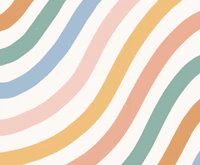 Bold Wavy Color Stripes Modern Boho tapet