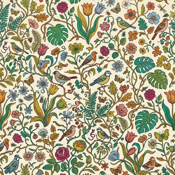 Whimsical Botanical Birdsong