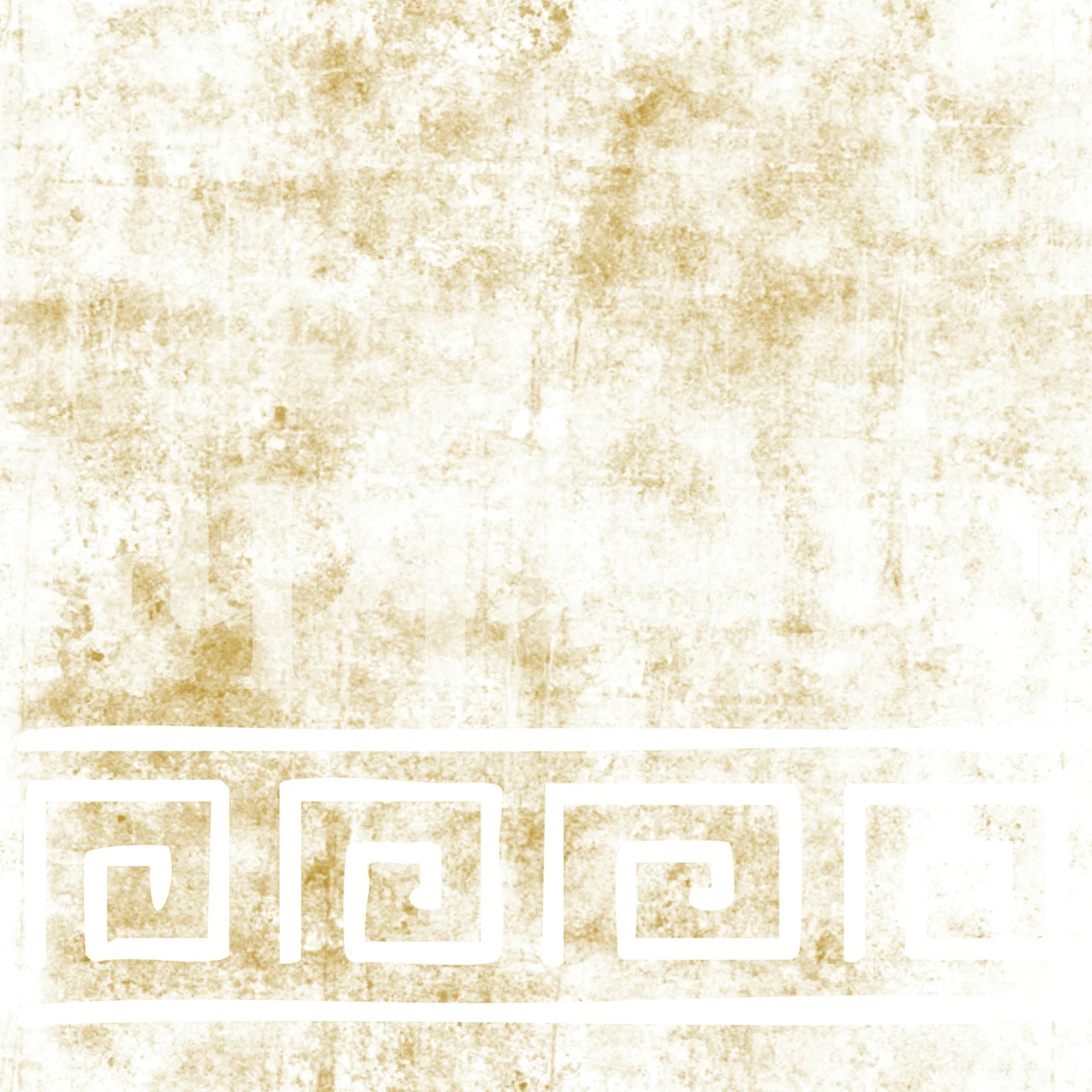 Aged Parchment Greek Meander wallpaper in a room