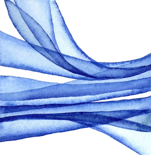 Indigo Watercolor Waves