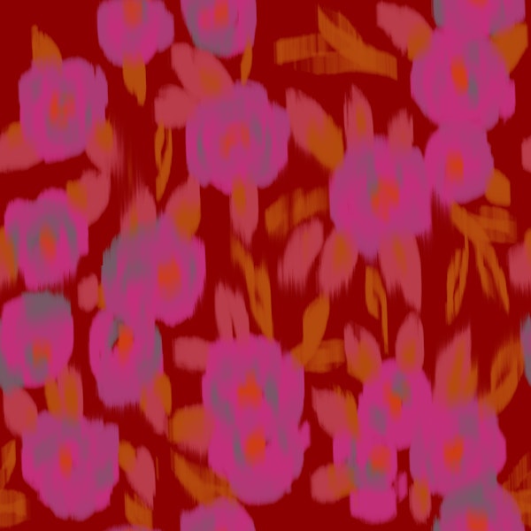 Hot Pink Roses on Red