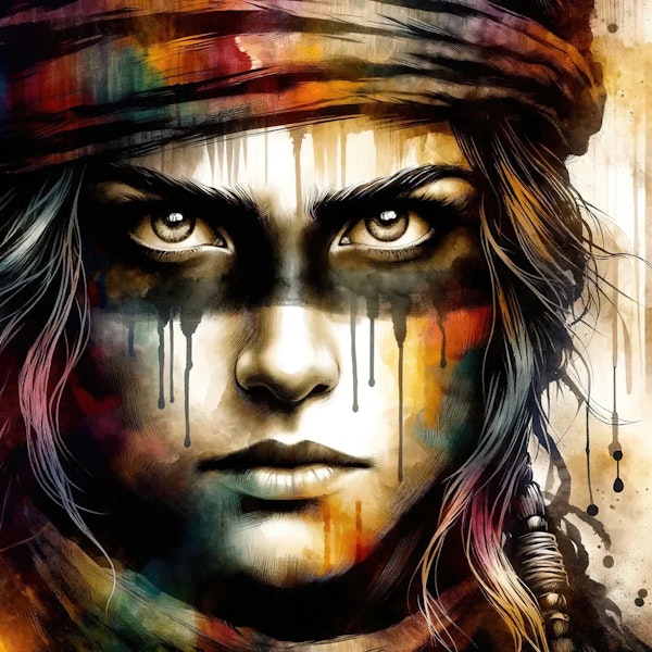 Warrior Woman With Face Paint