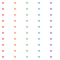 Rainbow Pastel Hearts on White wallpaper