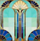 Art Deco Stained Glass Garden Arches