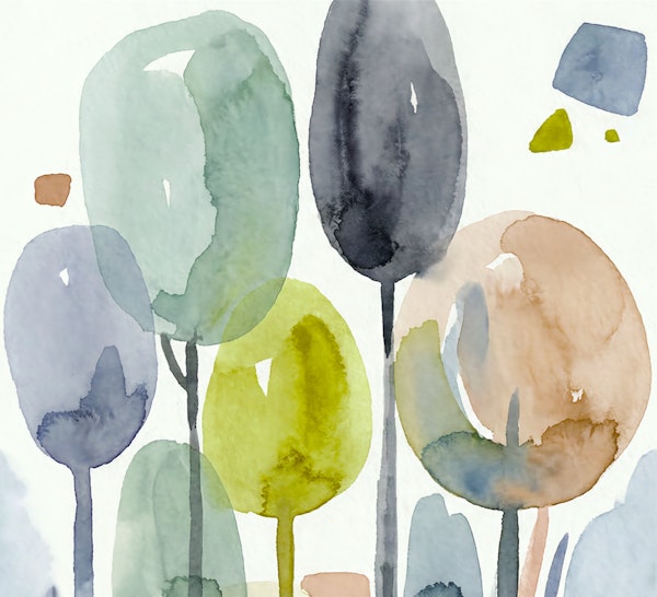 Scandinavian Watercolor Forest