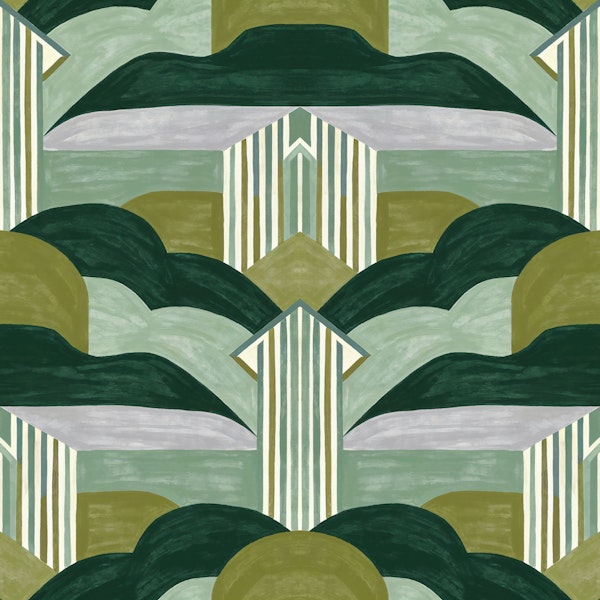 Sage Green Art Deco Modern