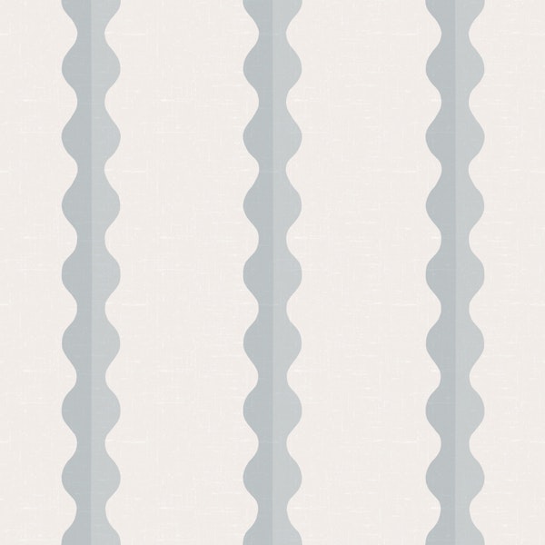 Calm Coastal Blue Vertical Wave Stripes