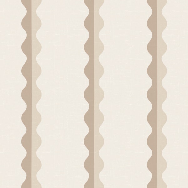 Soft Sand Wavy Scalloped Stripes