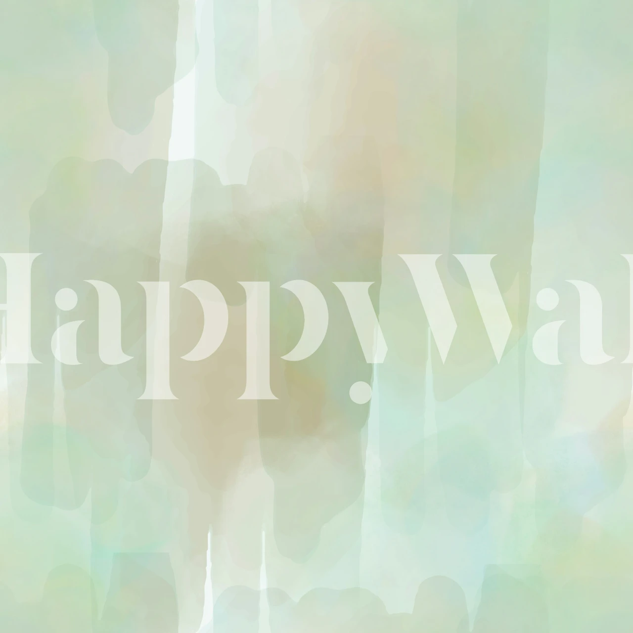 Mint Fog Abstract Wash tapet i et rom