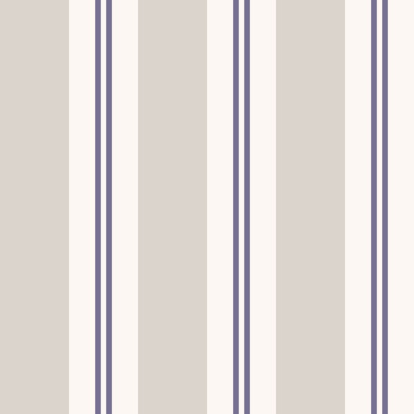 Modern Regency Stripes Violet and Silver