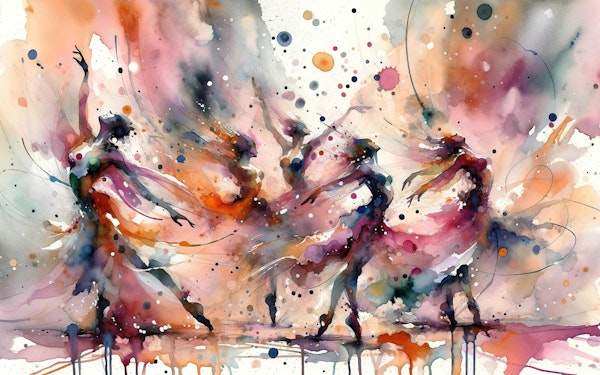 Abstract Dancing Figures