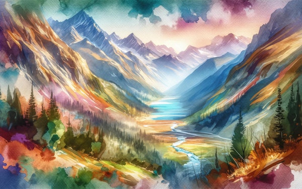 Colorful Mountain Valley