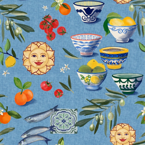 Sunlit Mediterranean Kitchen