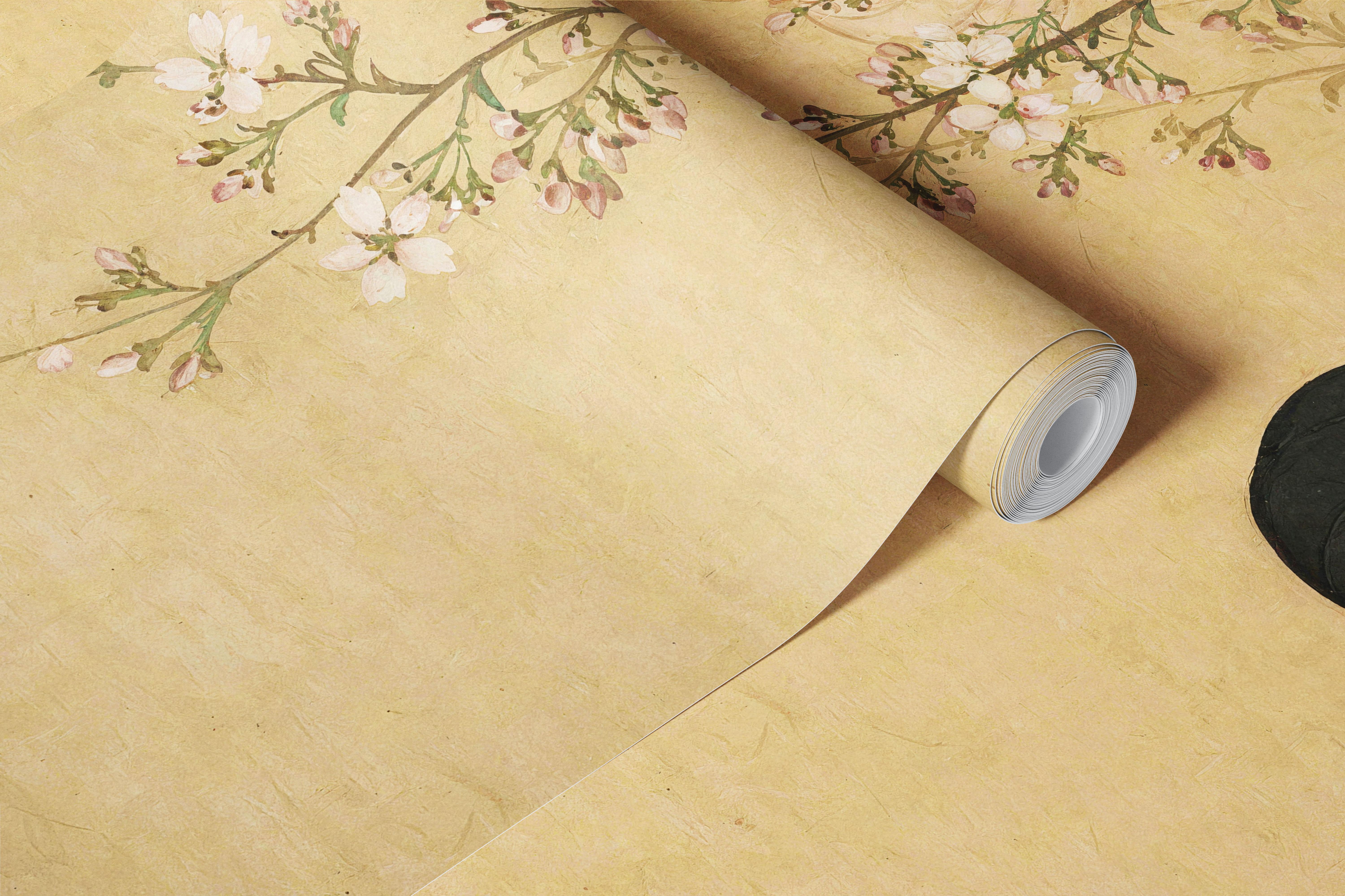 Tapet Vintage Oriental Garden Canopy într-o cameră