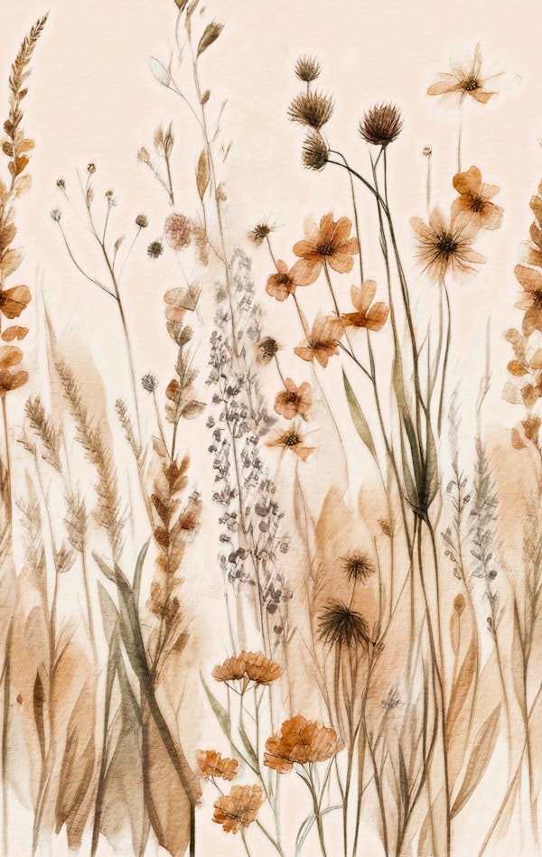 Sepia Wildflower Meadow