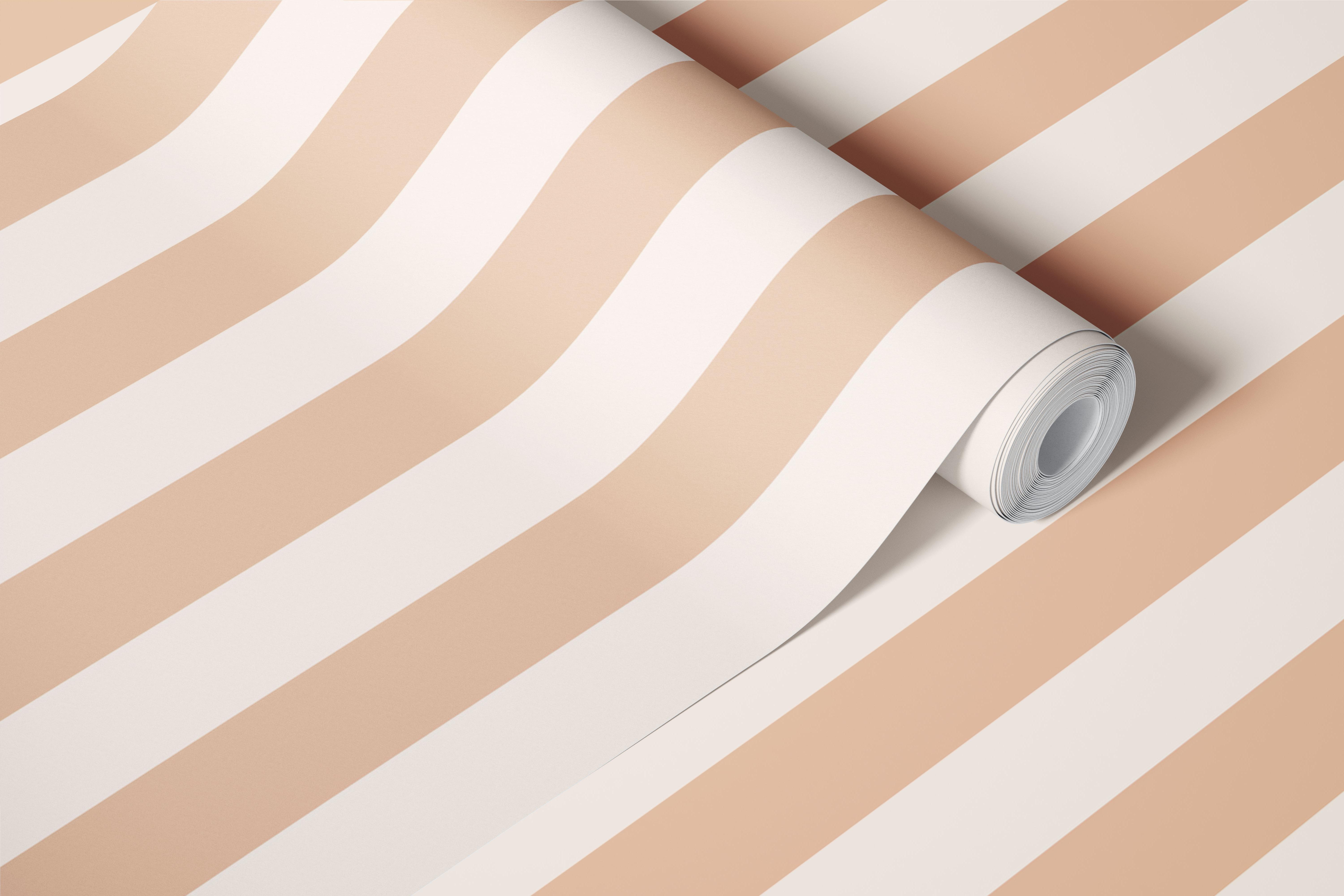 Scandinavian Neutral Stripes wallpaper in a room