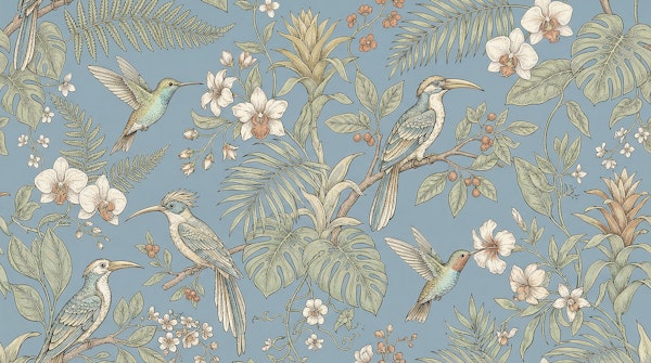 Vintage Tropical Aviary