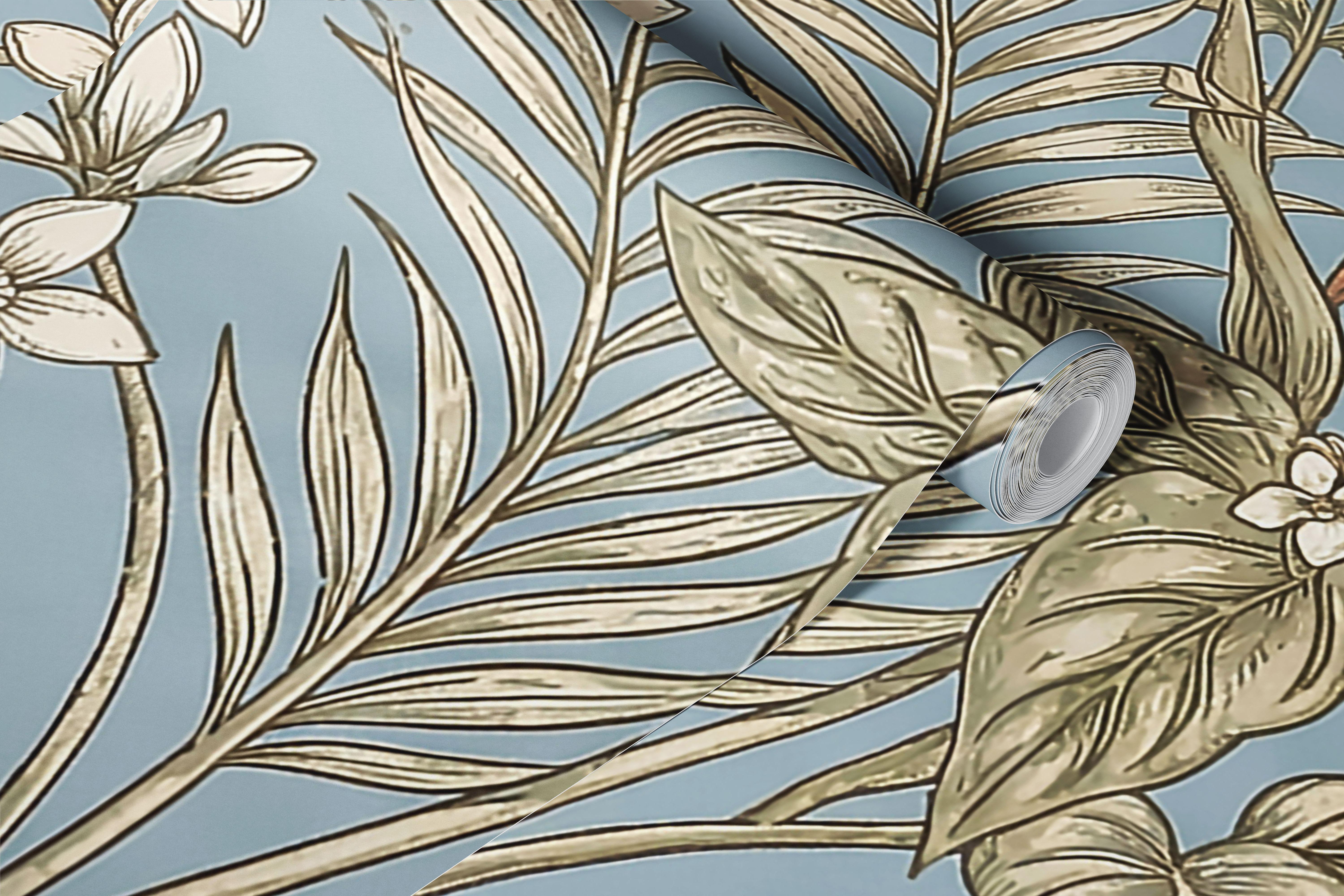 Tropical Bloom & Flight tapet i et rom