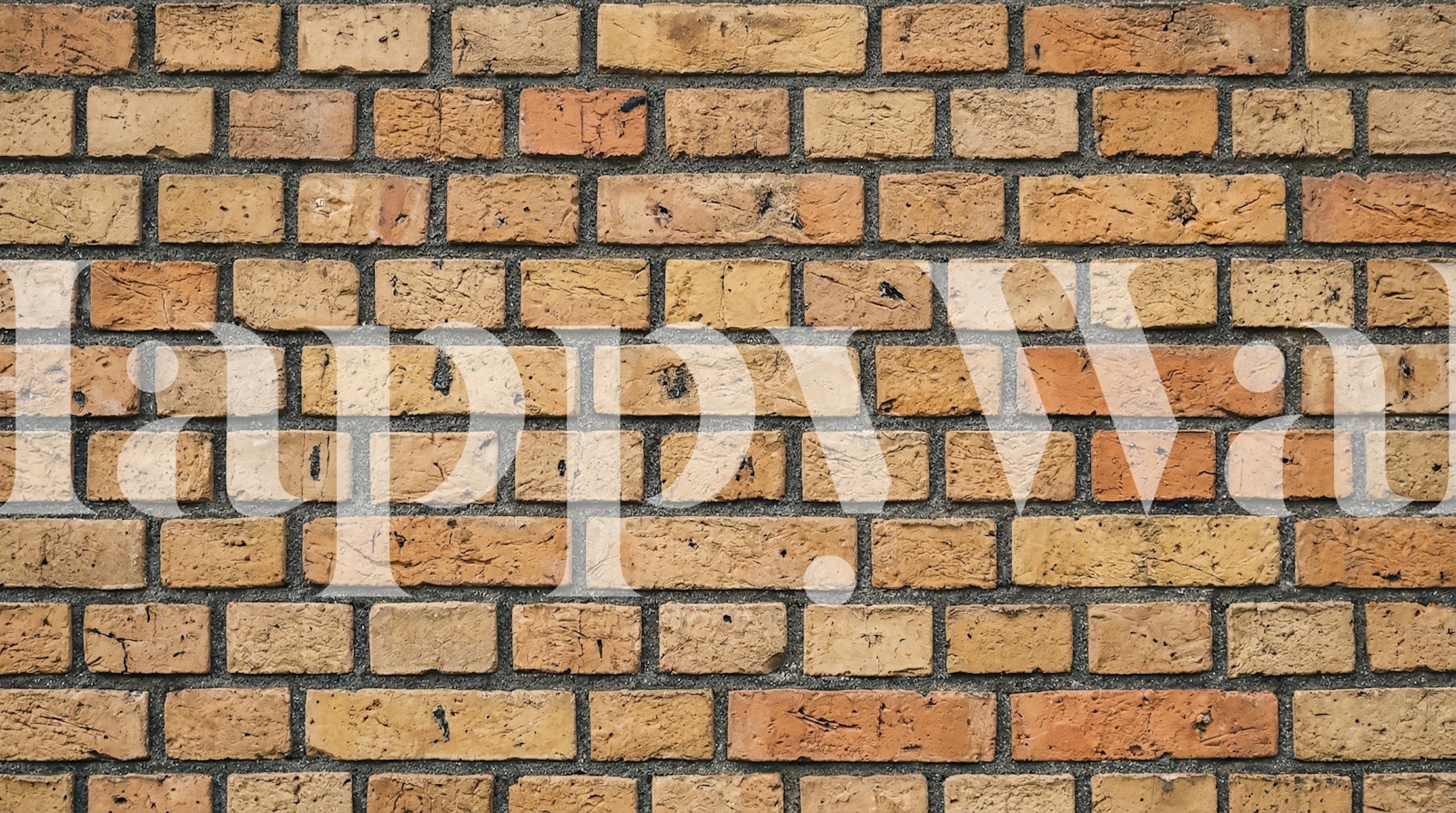 Rustic red brick-tapetti huoneessa