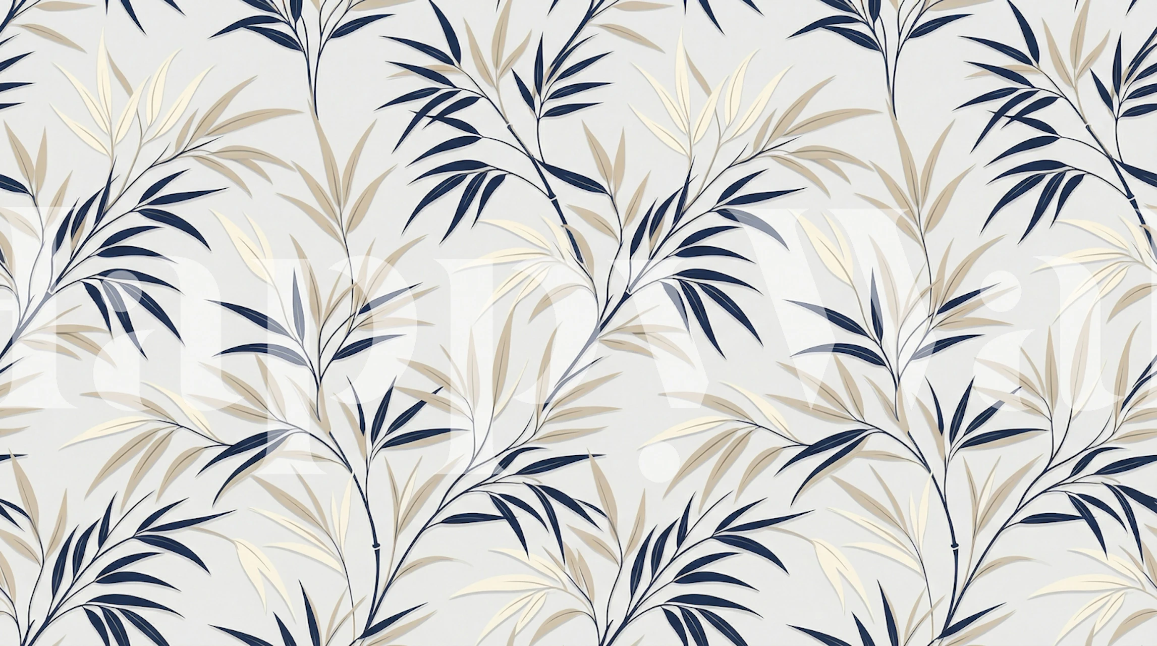 Bambustapetdesign i et rom