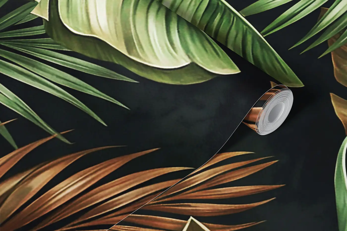 Botanical design wallpaper roll