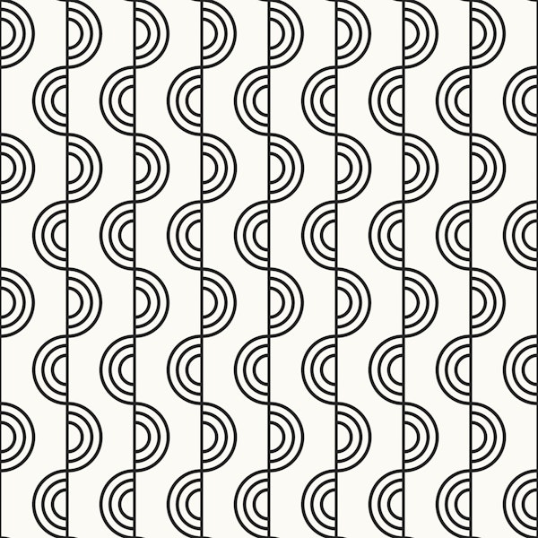 Black Stripes Arch Lines Pattern