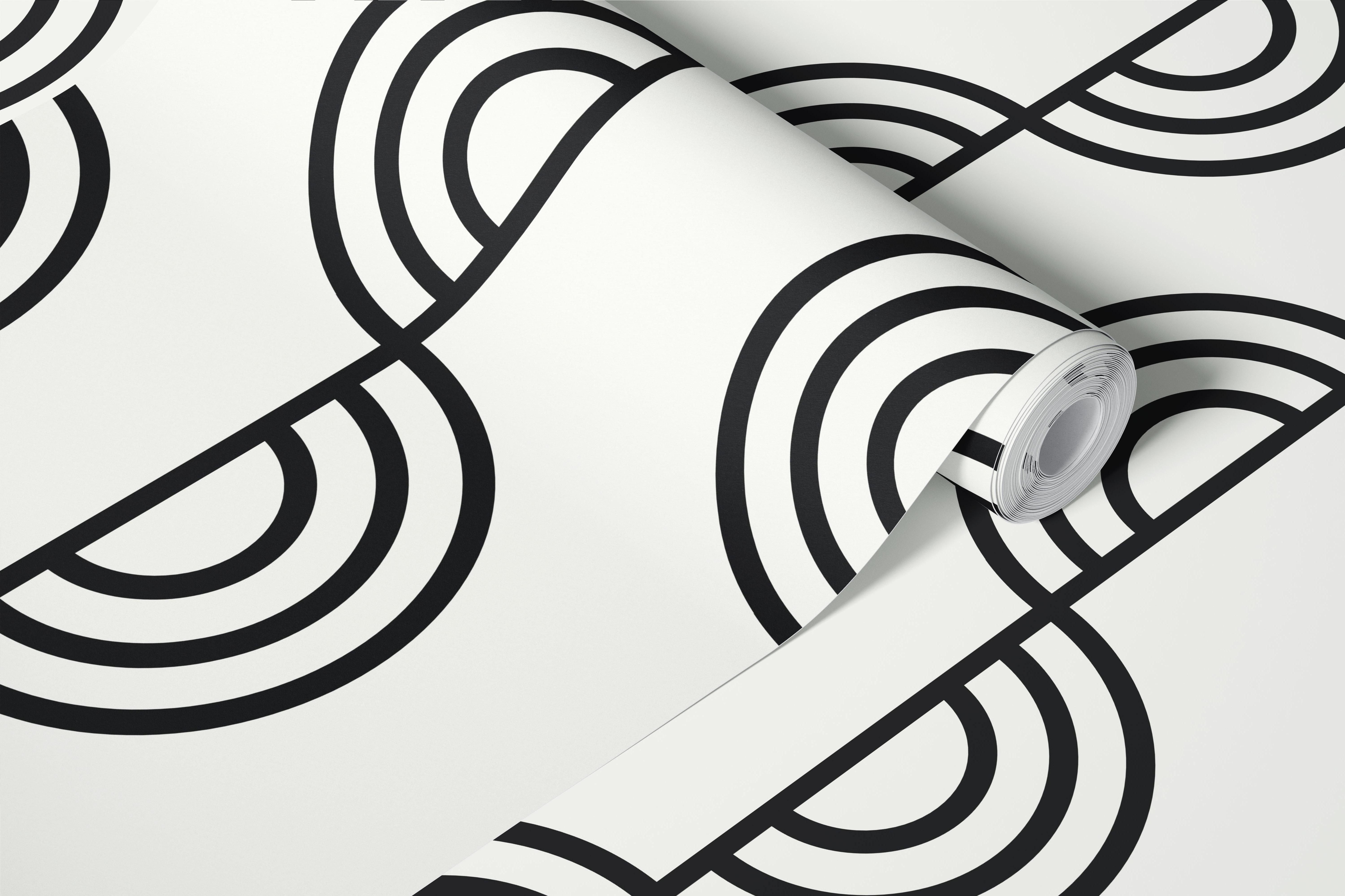 Black Stripes Arch Lines tapete istabā