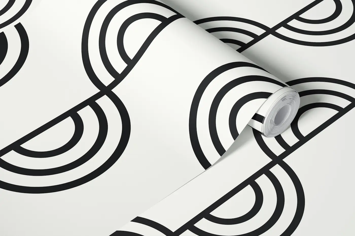 Black Stripes Arch Lines wallpaper roll
