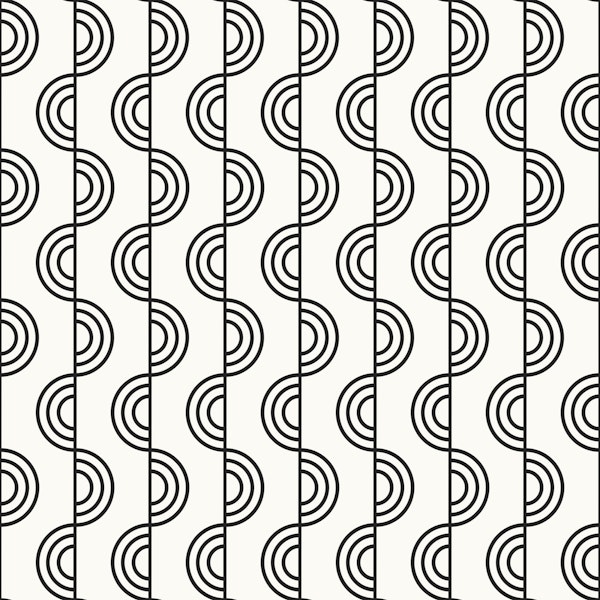 Black Stripes Arch Lines Horizontal Pattern