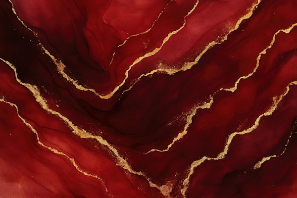 Burgundy Gold Abstract Marble