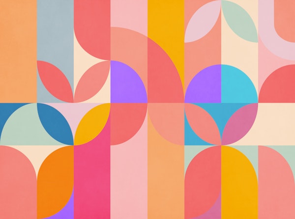 Bold Colorblock Bauhaus Shapes