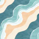 Teal Tide on Peach Shore
