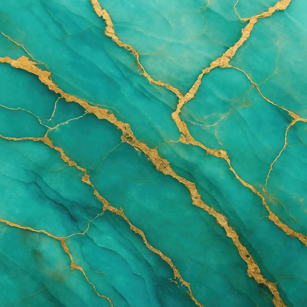 Golden Turquoise Veins