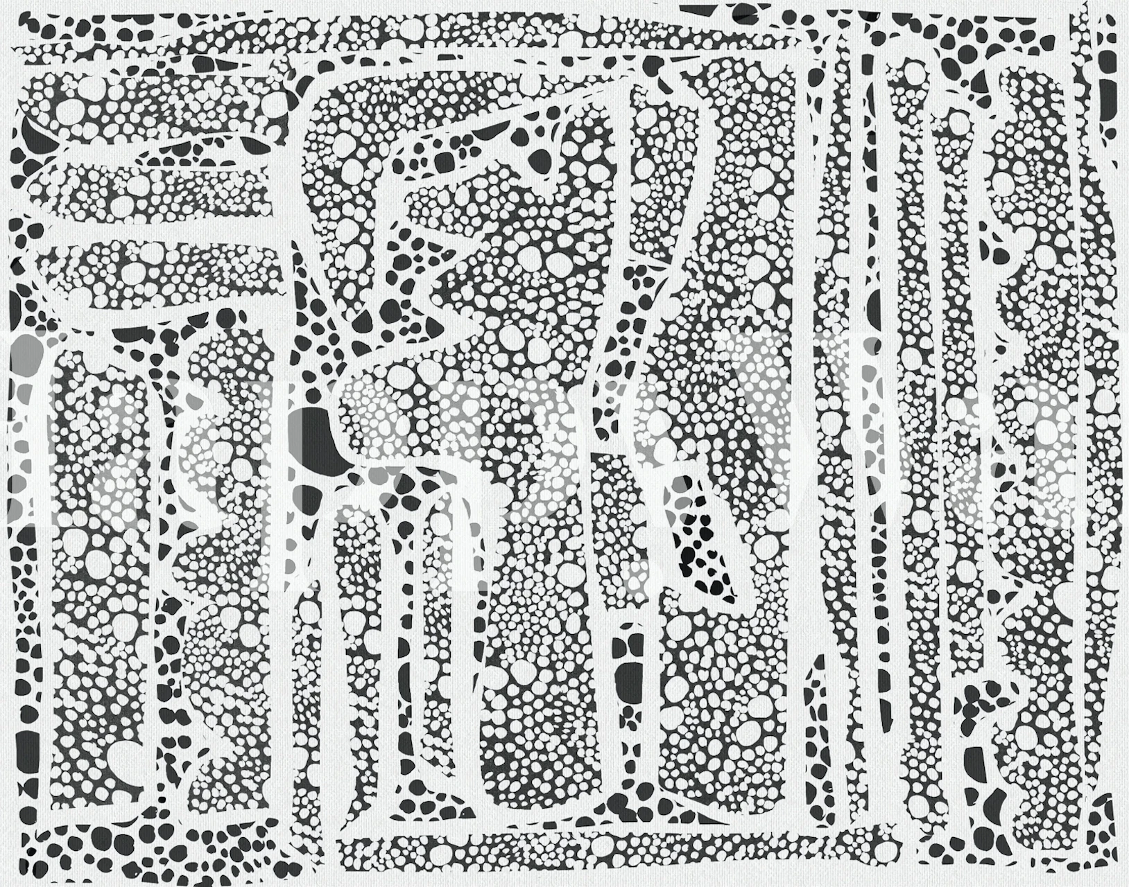 Stone texture abstract grid wallpaper in a room