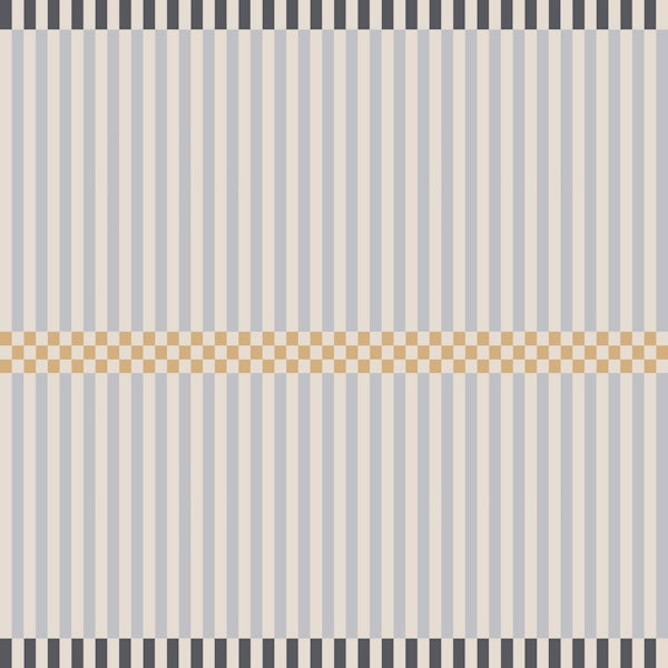 Coastal Blue Vertical Stripes and checker