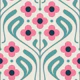 Boho Daisy Symmetry in Pink Blue - S