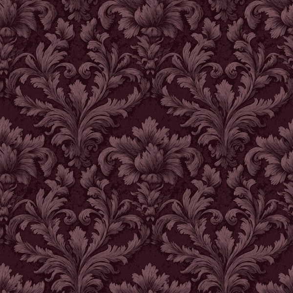 Moody Burgundy Damask
