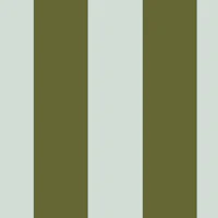 Awning stripe retro icy blue and olive green tapete