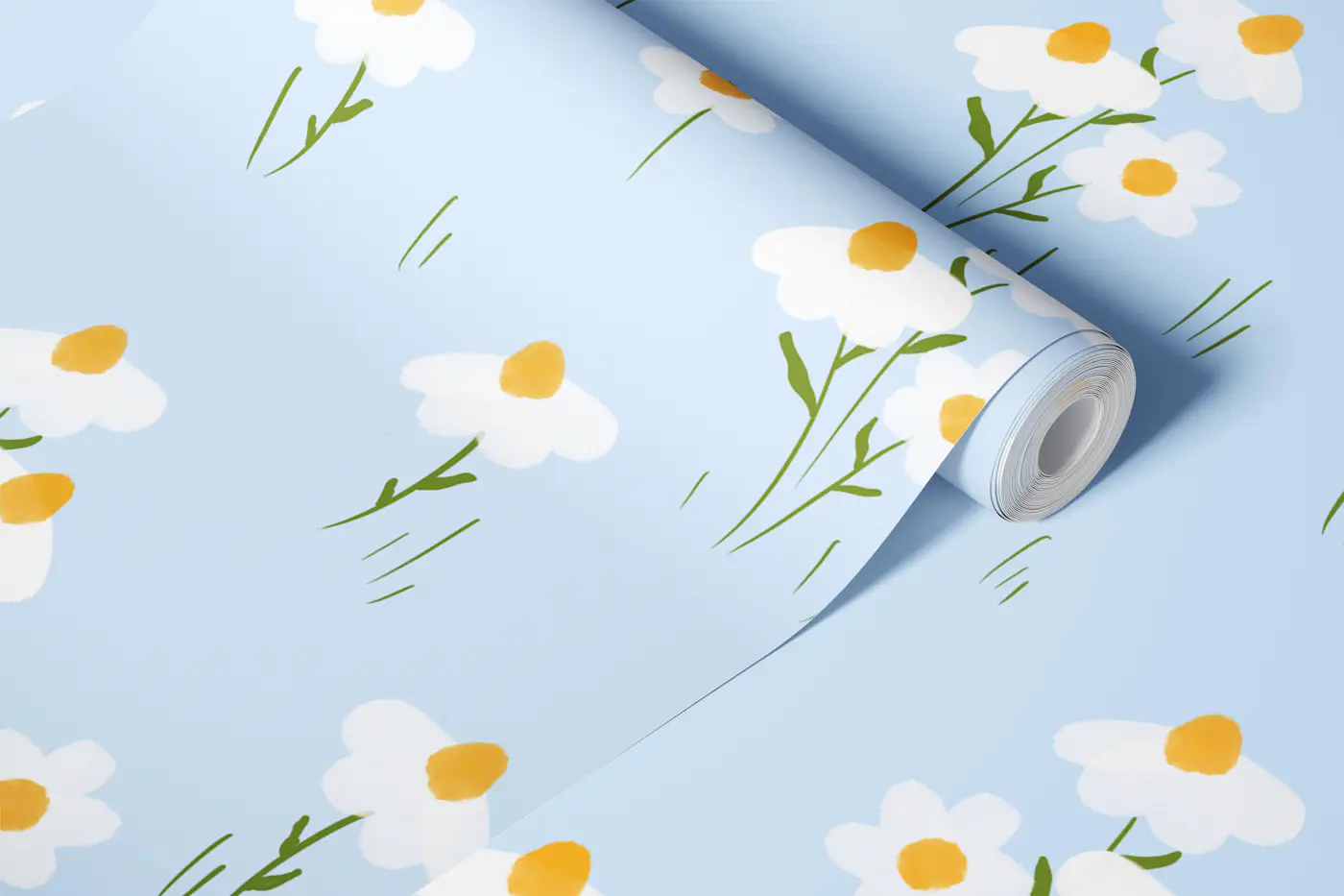 Acrylic Daisies wallpaper roll