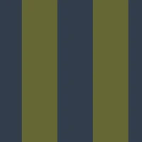 Awning stripe olive green and moody navy blue tapete