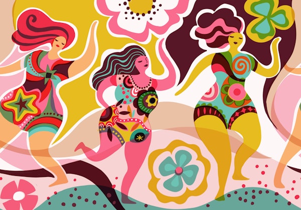 Dancing beauties flower pop