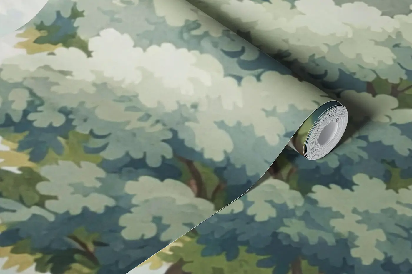 Countryside Trees and Lake View wallpaper roll