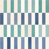 Modern Craft Rectangular Tiles Blue Green tapete