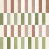 Modern Craft Rectangular Tiles Brown Green tapete