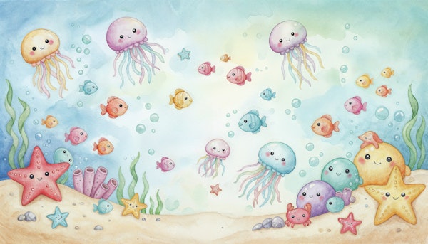 Kawaii Ocean Friends
