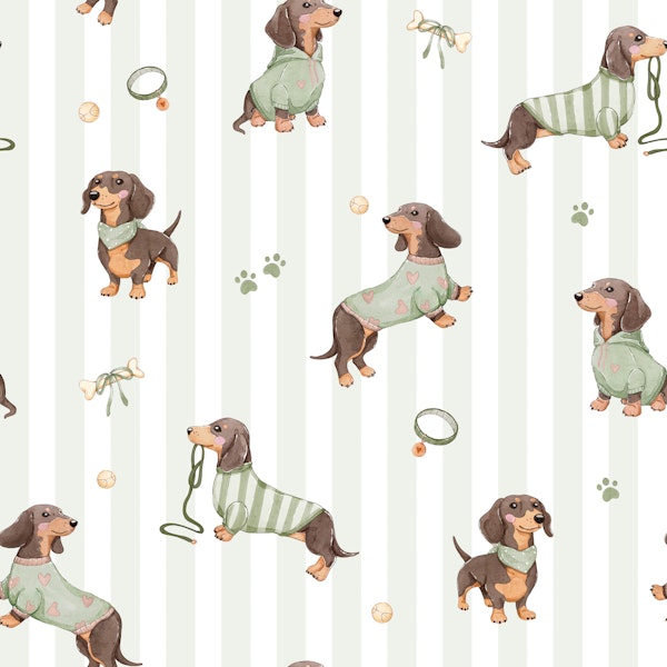 Doxie Pups - olive stripes dachshund