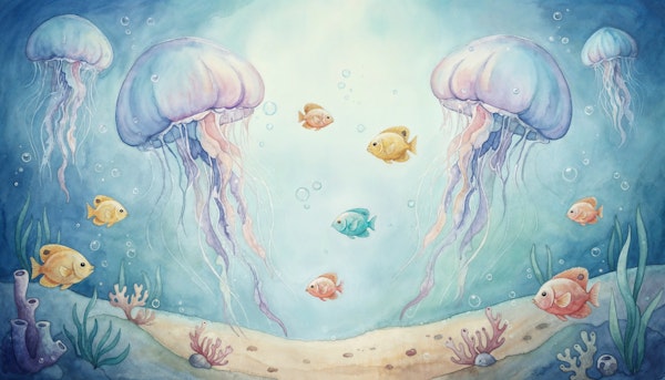 Pastel Jellyfish Lagoon